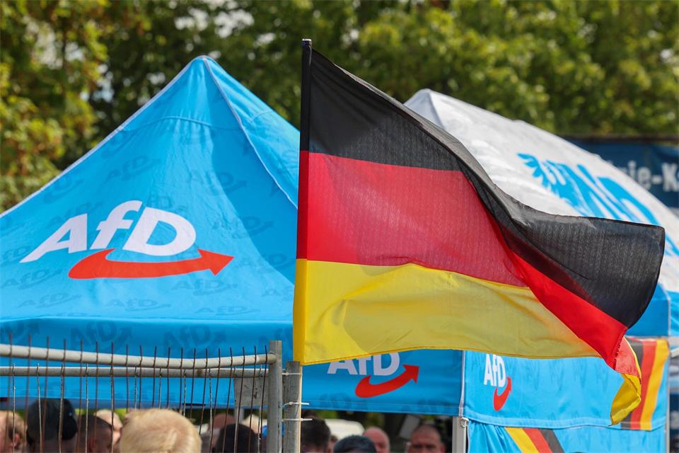 Die AfD liegt in den Umfragen vor der Wahl in Sachsen-Anhalt klar vorn. (Archivbild)Peter Gercke/dpa
