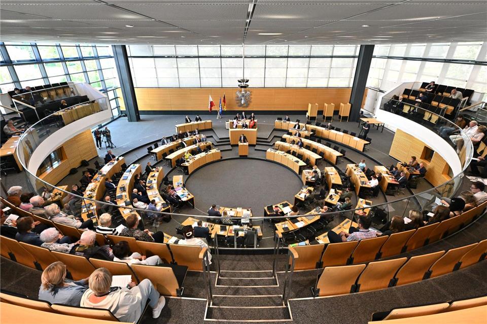 Die AfD macht ihren Bundesparteitag im Thüringer Parlament zum Thema einer Debatte. (Archivbild)Martin Schutt/dpa