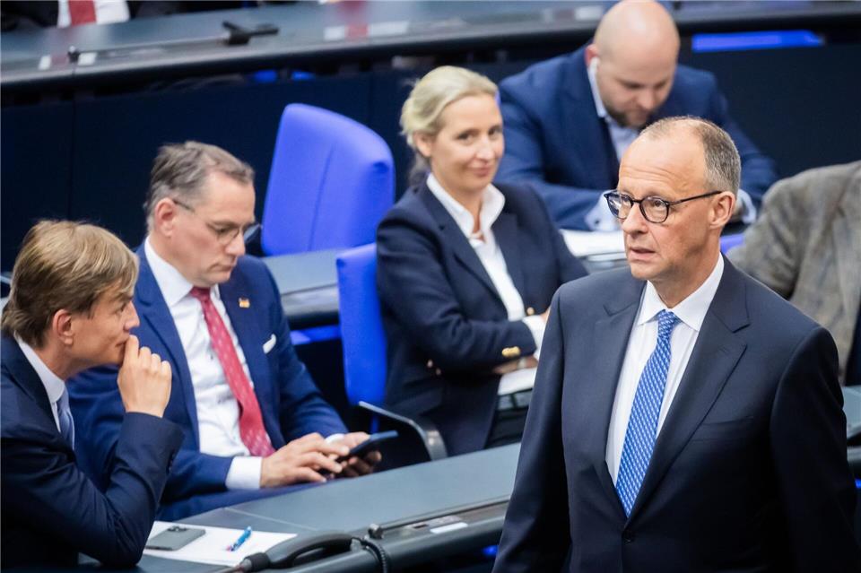 Die AfD sitzt der Union schon lange im Nacken. In den Umfragen ist sie bereits vorbeigezogen. (Archivfoto)Christoph Soeder/dpa