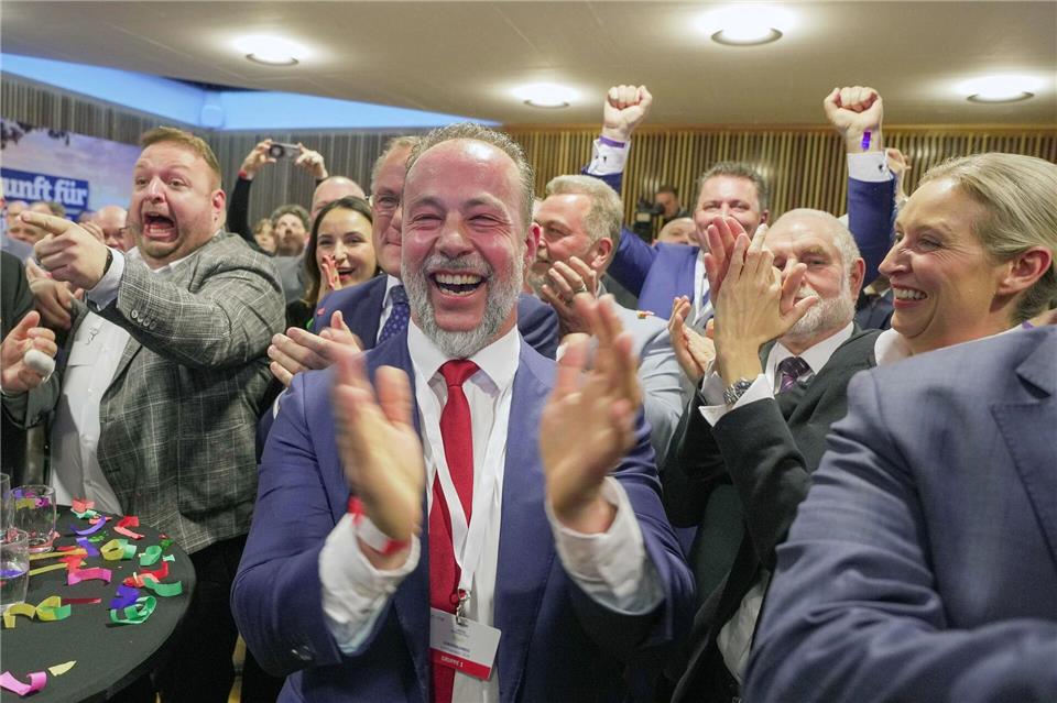 Die AfD um Jan Bollinger hat deutlich zugelegt.Andreas Arnold/dpa