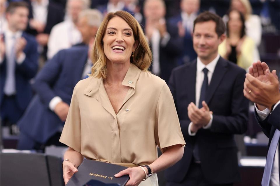 Die Alte ist die Neue: Roberta Metsola bleibt Präsidentin.