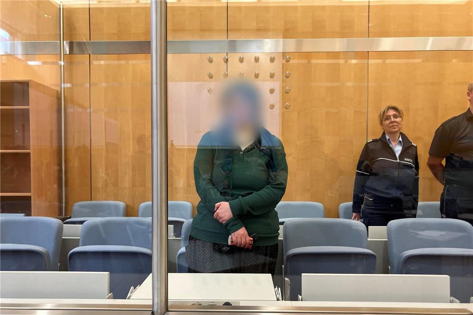 Die Angeklagte im Hochsicherheitstrakt des Düsseldorfer Oberlandesgerichts.Frank Christiansen/dpa
