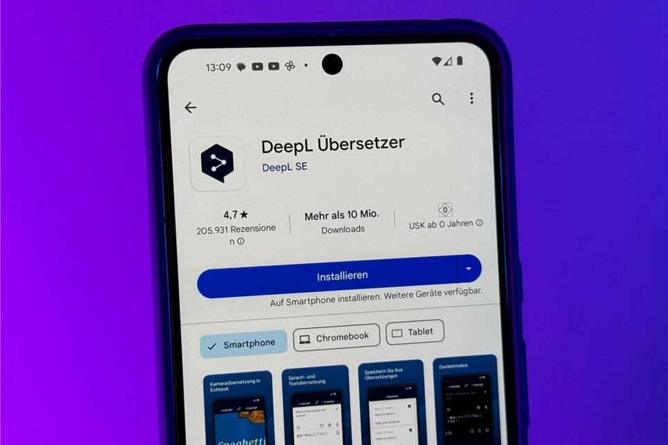 Die App DeepL wird künftig durch den KI-gestützten Schreibassistenten DeepL Write Pro ergänzt.
