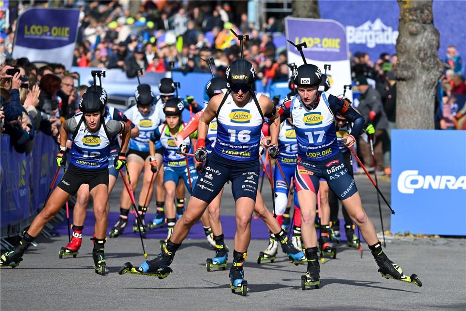 Biathlon in München: Begeisterung bei gelungener Premiere Die Athleten waren von der Premiere begeistert.Sven Hoppe/dpa