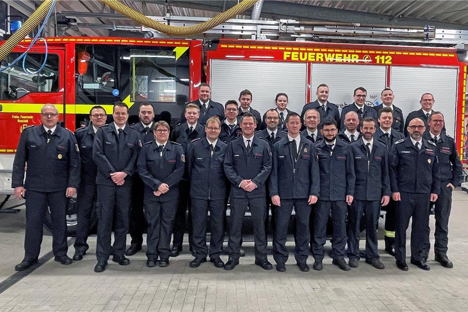 Die Ausgezeichneten und Geehrten der Raesfelder Feuerwehr. 