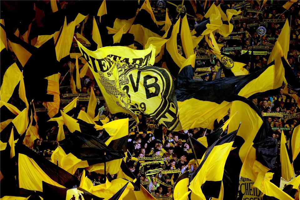 Die BVB-Fans sind in einem UEFA-Ranking auf Platz eins. Federico Gambarini/dpa