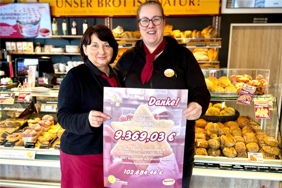 Die Bäckerei Mensing sammelte über 9000 Euro Spenden für die Aktion Lichtblicke.