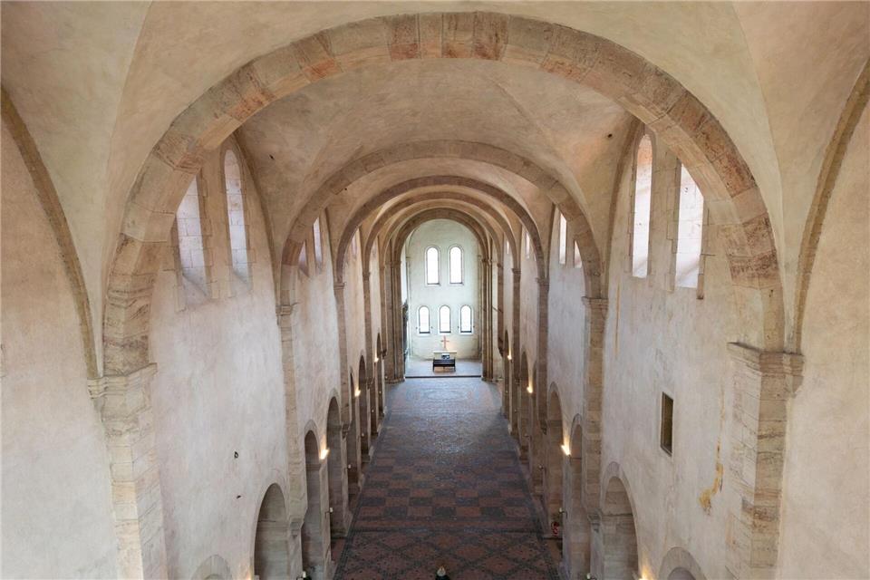 Die Basilika des Klosters Eberbach. (Archivbild)Boris Roessler/dpa