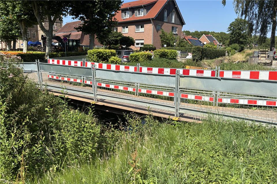 Die Bauarbeiten an der Brücke Am Burgesch kommen zügig voran.