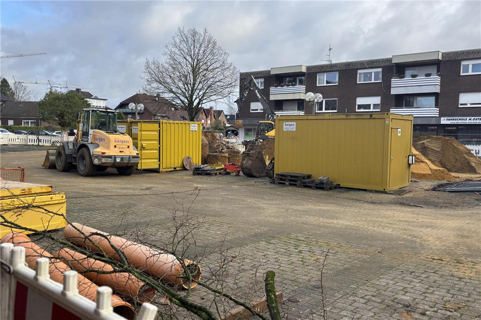 Die Baustelle am Rathausplatz Nord (Netto-Parkplatz) soll in diesem Jahr abgeschlossen werden.