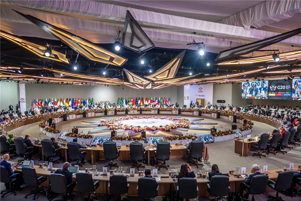 Die Beratungen der G20-Staaten im südafrikanischen Johannesburg standen unter dem Motto „Solidarität, Gleichheit und Nachhaltigkeit“.Michael Kappeler/dpa-Pool/dpa