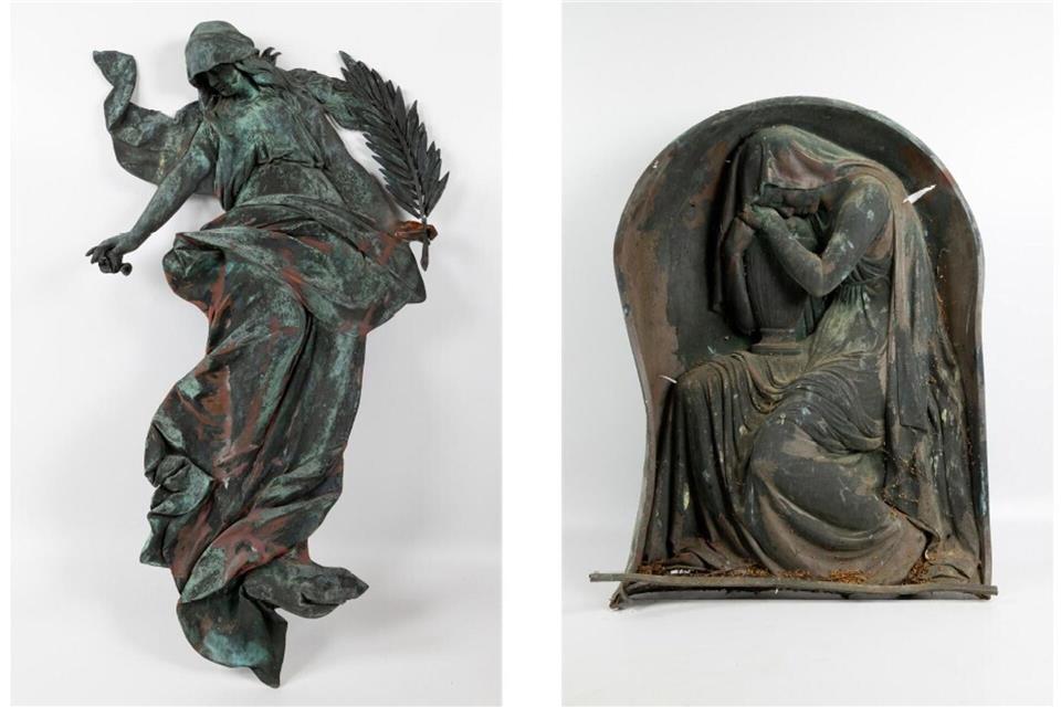 Die Berliner Polizei bittet um Hinweise zu der Herkunft von gestohlenen Bronzestatuen. -/Polizei Berlin/dpa