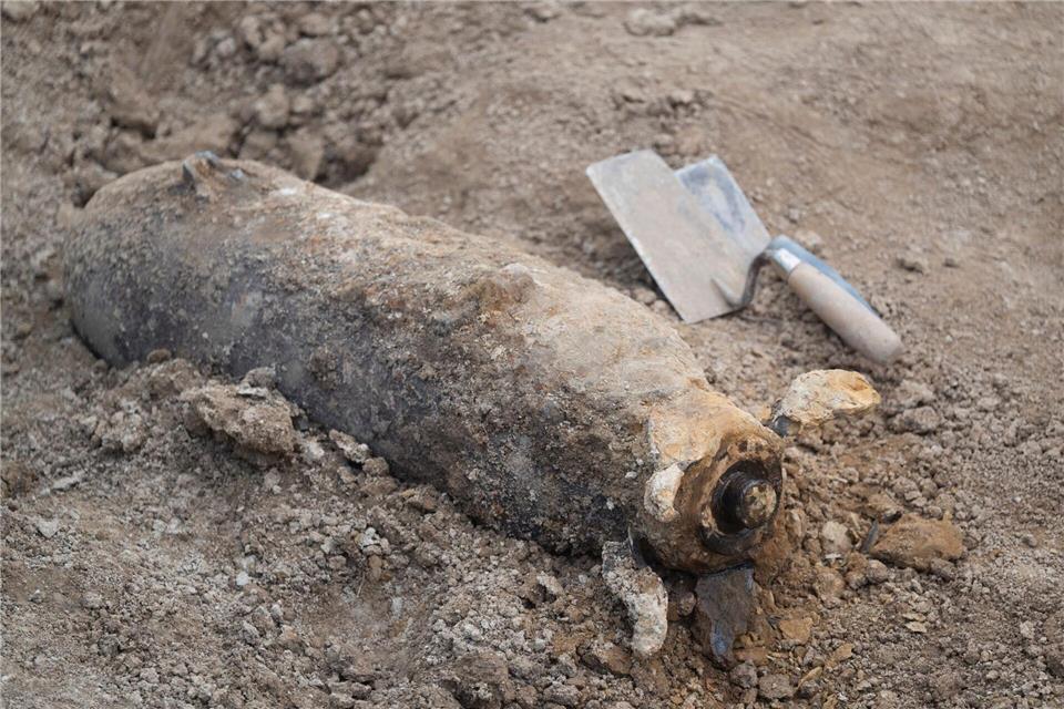Die Bombe ist bei Bauarbeiten gefunden worden.Marijan Murat/dpa