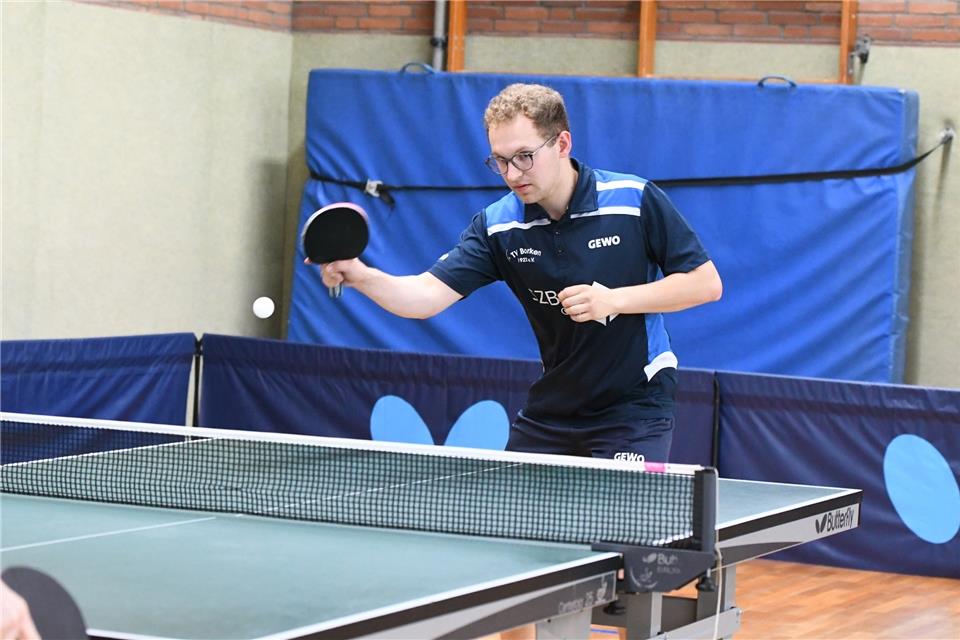 Die Borkener Nummer fünf Robin Halicki blickt bis dato auf eine Einzelbilanz vom 4:2-Siegen.