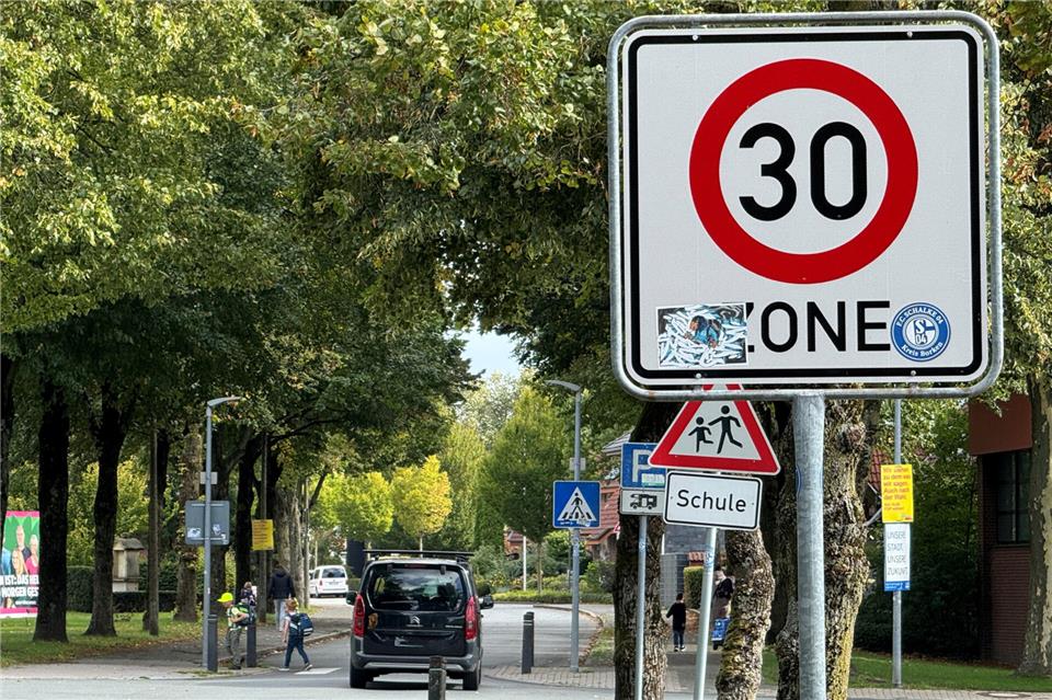 Die Borkenwirther Straße ist eine 30er Zone. Doch ein Weseker sorgt sich, weil viele Verkehrsteilnehmer sich nicht an die Höchstgeschwindigkeit halten würden.