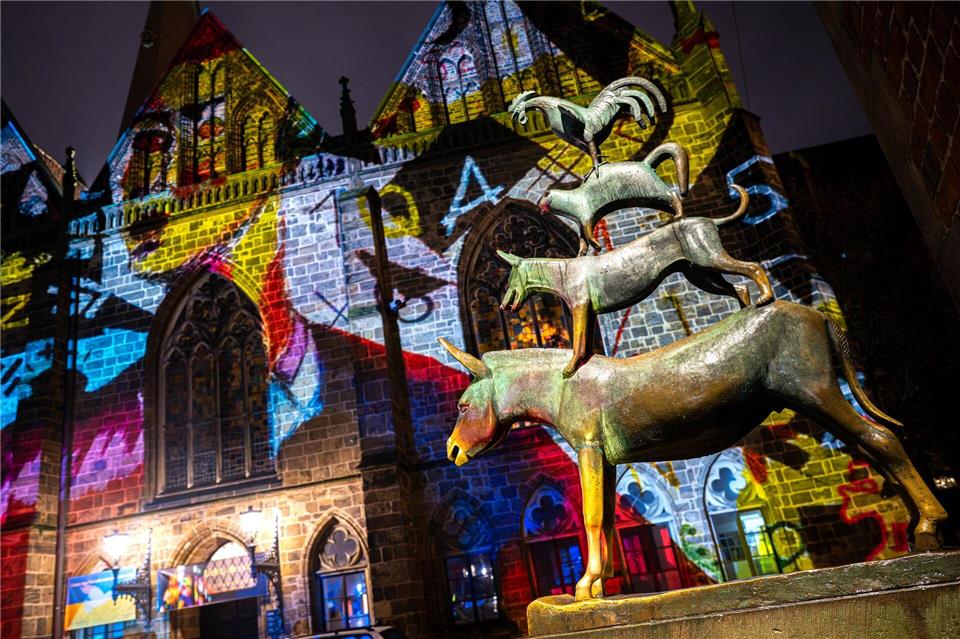 Die Bremer Lichtkunst fällt 2026 aus. (Archivbild) Sina Schuldt/dpa