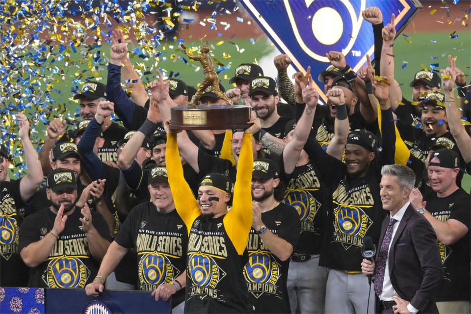 Die Brewers sind erstmals in ihrer Geschichte MLB-Champion.Phelan M. Ebenhack/AP/dpa