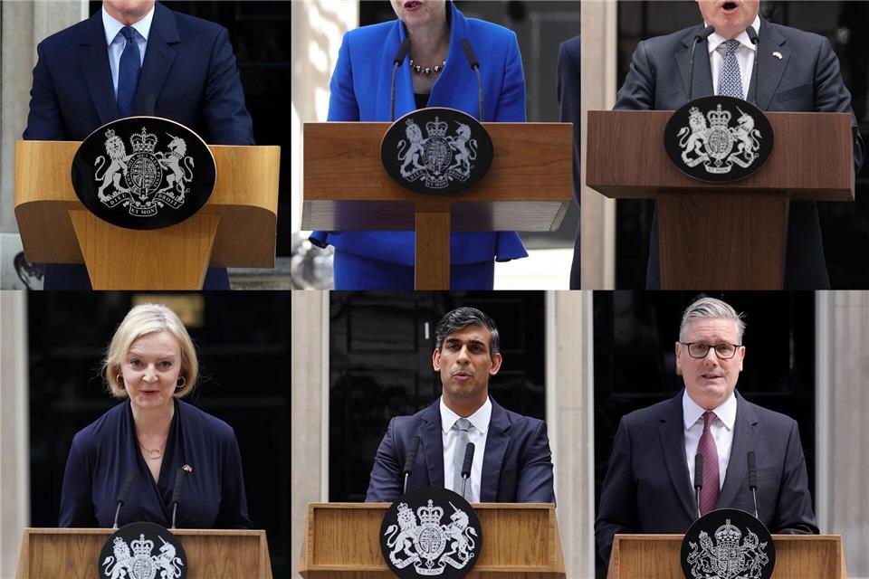 Die Briten erlebten in den vergangenen zehn Jahren bereits sechs Regierungschefs. (Archivbild)Stefan Rousseau/Aaron Chown/Andr/PA Wire/dpa