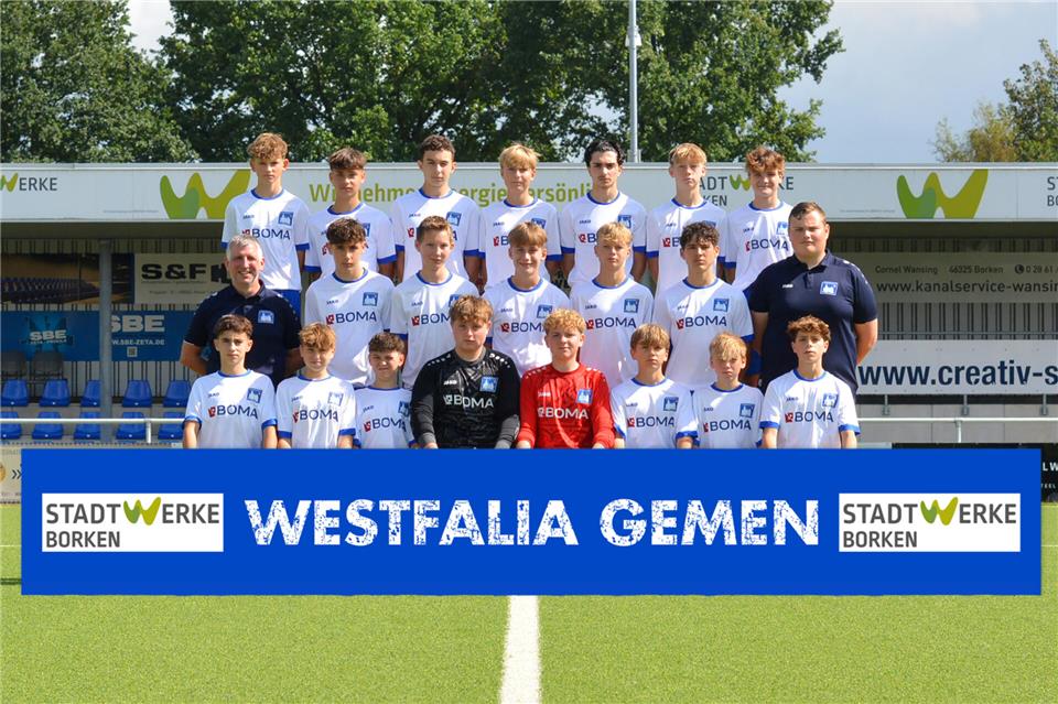 Die C-Junioren von Westfalia Gemen haben am Mittwoch um 18.30 Uhr den TuS Haltern am See an der Jugendburg zu Gast.
