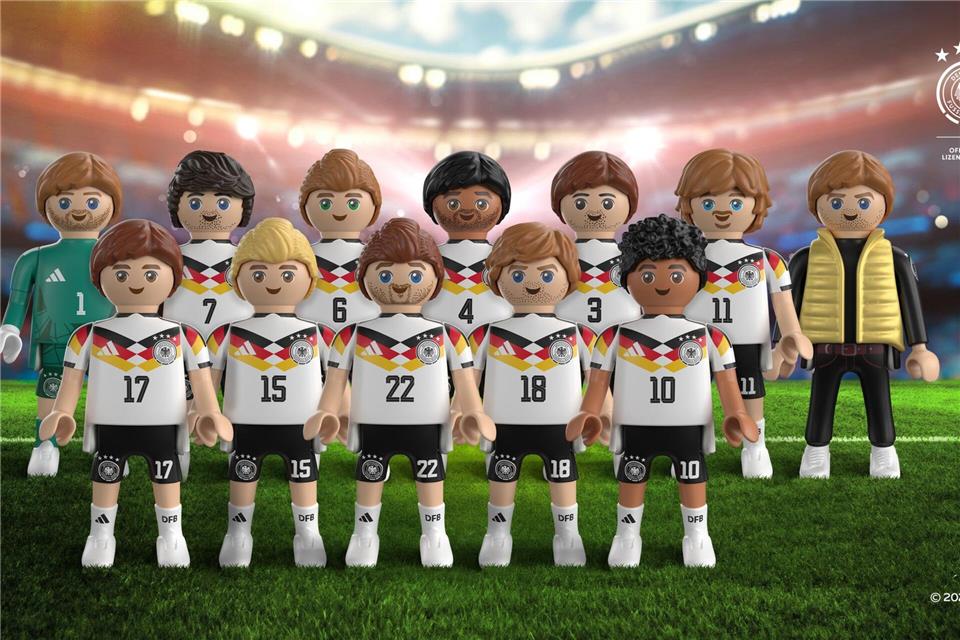 Die DFB-Figurenserie soll es ab April zu kaufen geben.Playmobil/DFB/dpa