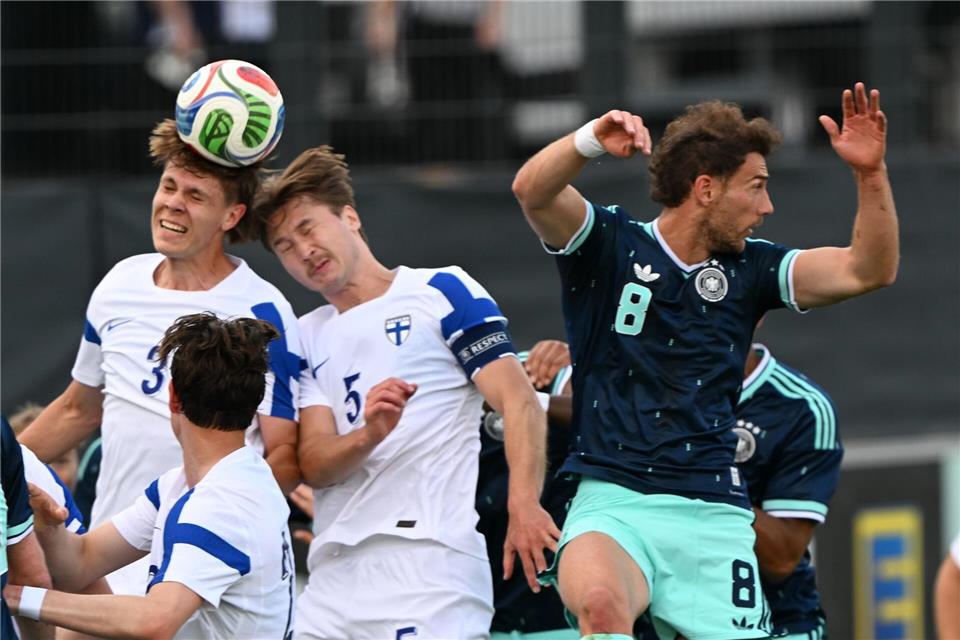 Die DFB-Reserve tat sich im Trainingskick gegen Finnland schwer.Federico Gambarini/dpa