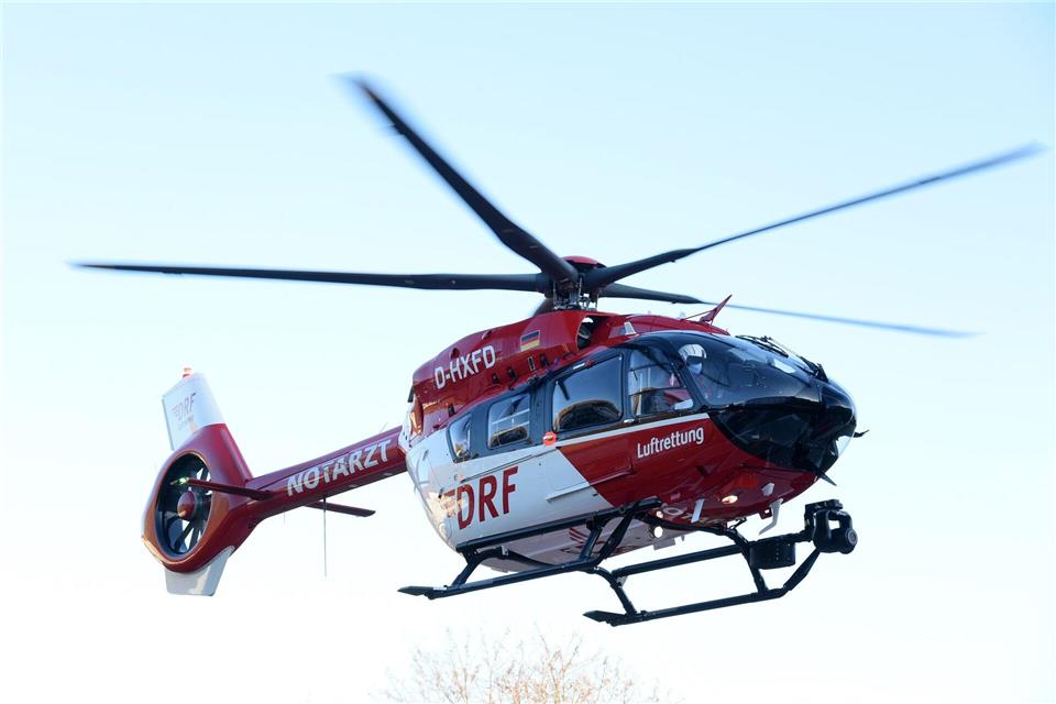 Die DRF Luftrettung ist in Sachsen-Anhalt mit Hubschraubern an den Standorten Halle und Magdeburg vertreten (Archivbild)Waltraud Grubitzsch/dpa-Zentralbild/dpa