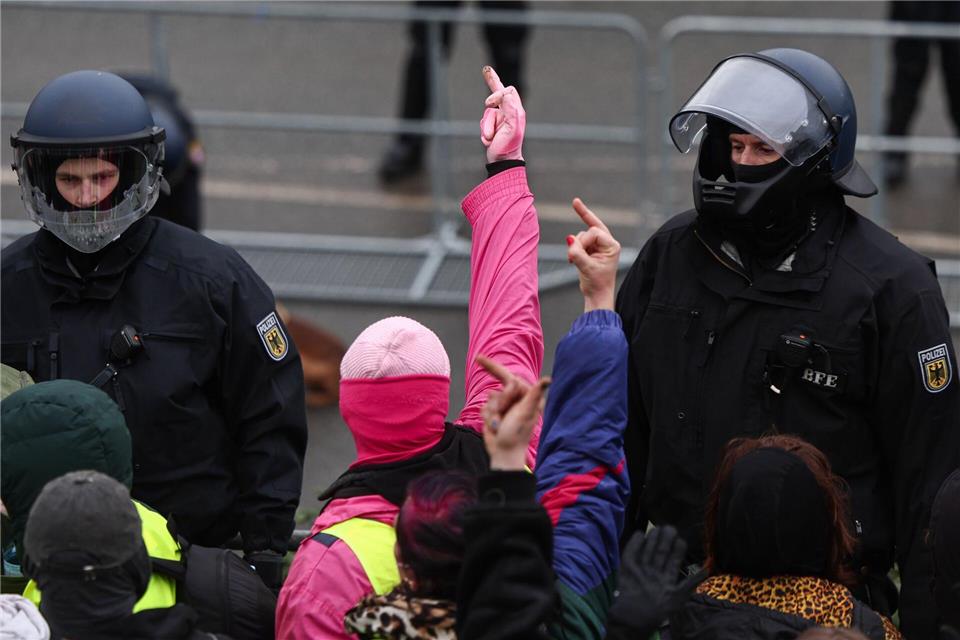 Die Demonstranten reisten aus dem gesamten Bundesgebiet an.Hannes P. Albert/dpa