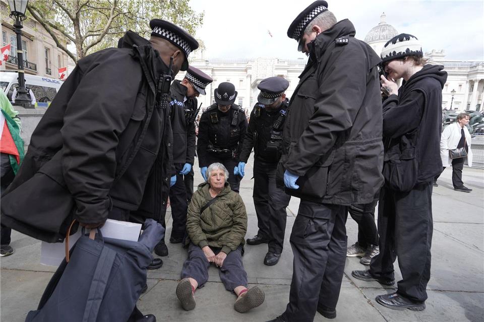 Die Demonstration fand im Zentrum Londons statt. Stefan Rousseau/PA Wire/dpa