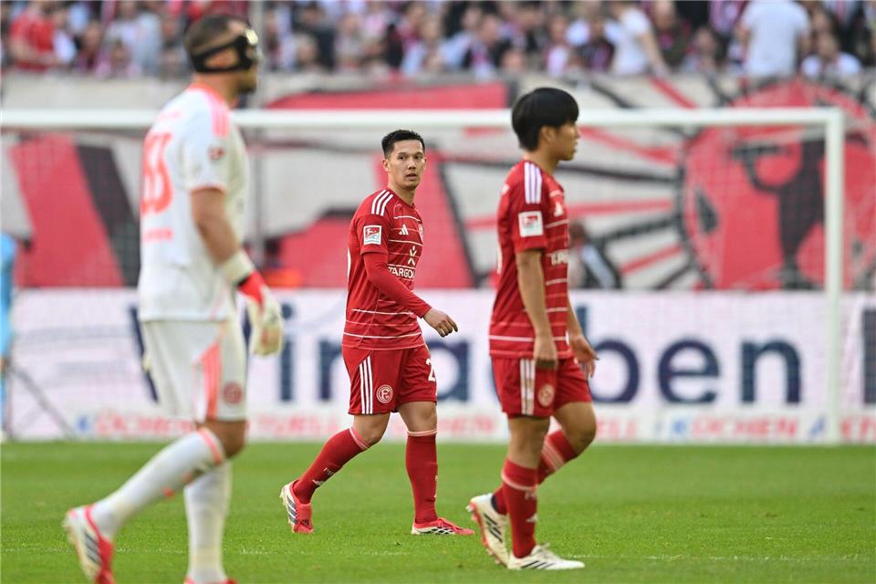 Die Düsseldorfer Profis gingen gegen Hertha BSC als Verlierer vom Platz.Anke Waelischmiller/dpa