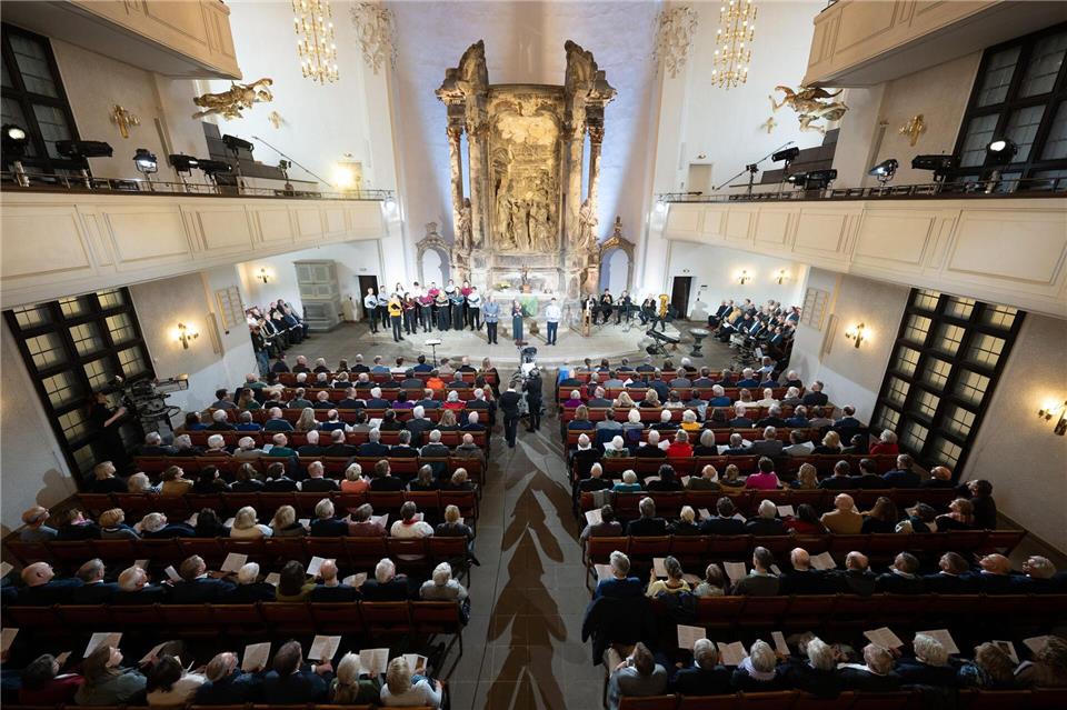 Die EKD-Ratsvorsitzende schlägt in der Frage des Friedens einen veränderten Kurs ein.Sebastian Kahnert/dpa