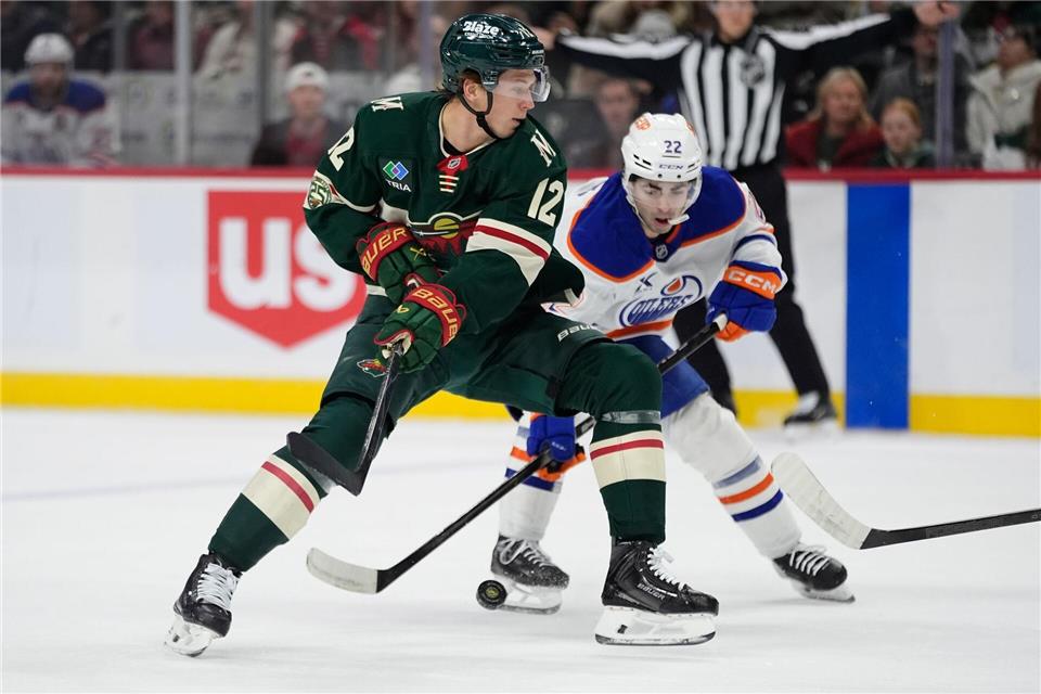 Die Edmonton OIlers verloren 2:5 bei den Minnesota Wild.Abbie Parr/AP/dpa