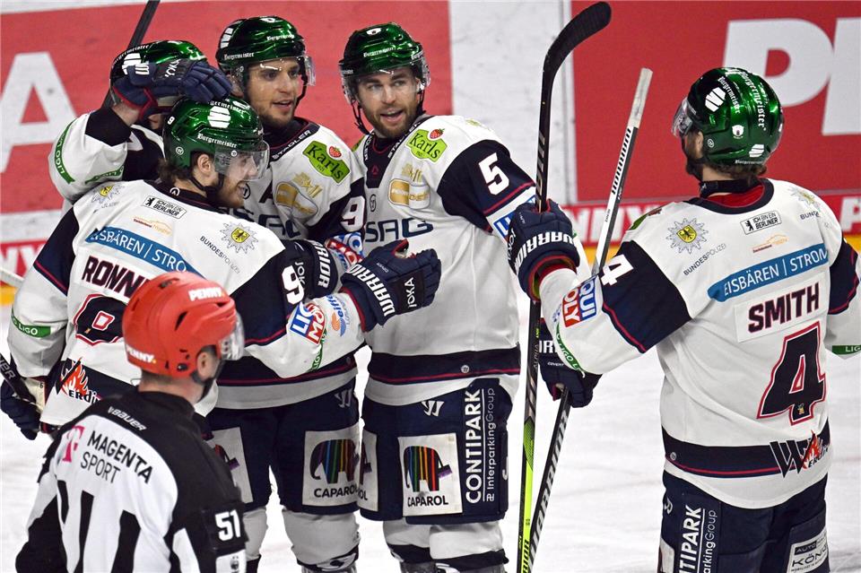 Die Eisbären Berlin stehen erneut im Finale der DEL.Federico Gambarini/dpa