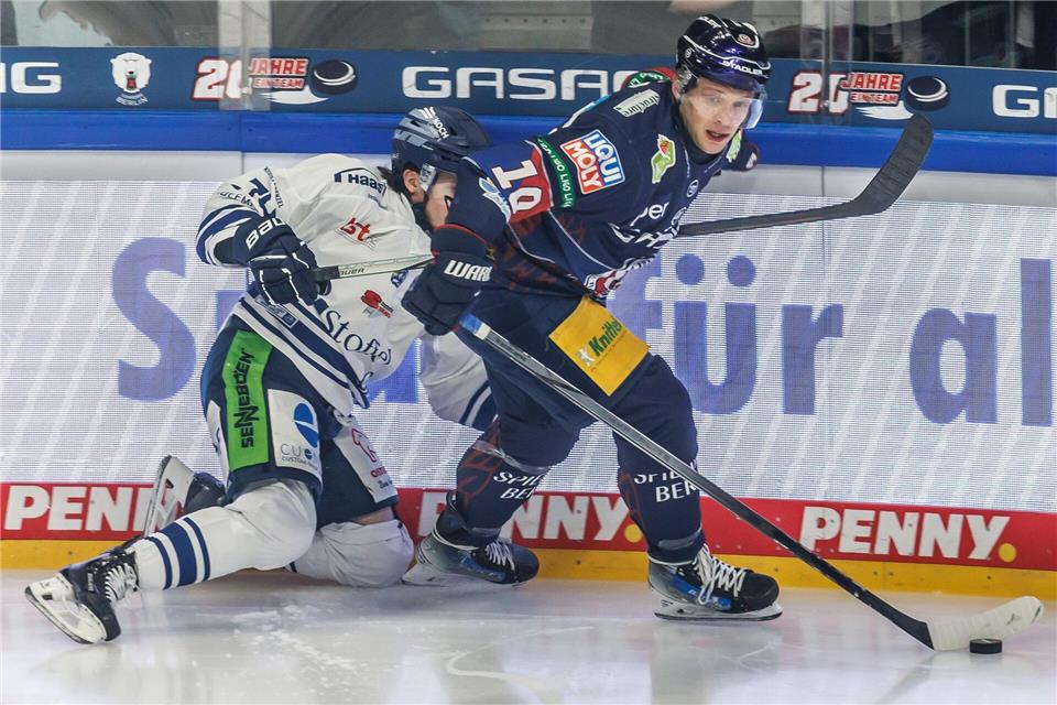 Die Eisbären Berlin treffen im Playoff-Viertelfinale der DEL wie schon in der vergangenen Saison auf die Straubing Tigers.Andreas Gora/dpa