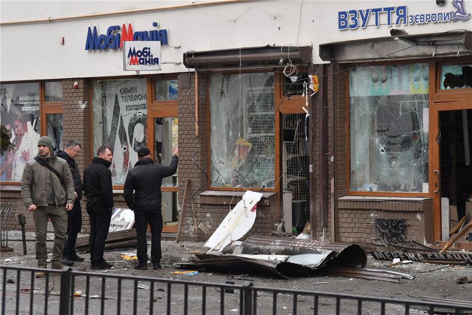 Die Explosionen ereigneten sich kurz nach Mitternacht.Mykola Tys/AP/dpa