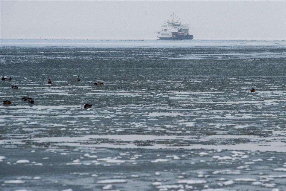 Die Fähre „Vitte“ muss wegen eines Eisschadens in die Werft - das hat Auswirkungen auf die Versorgung Hiddensees. (Archivbild)Stefan Sauer/dpa-Zentralbild/dpa