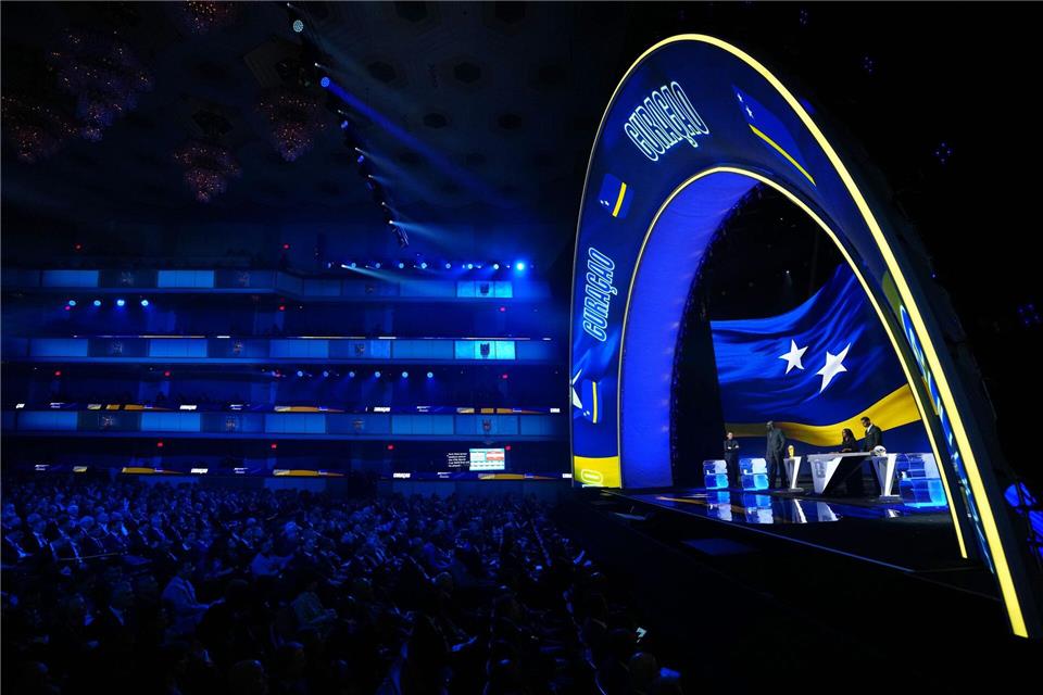 Die Farben von  Curaçao strahlen auf der WM-Bühne. Jia Haocheng/POOL Xinhua/AP/dpa