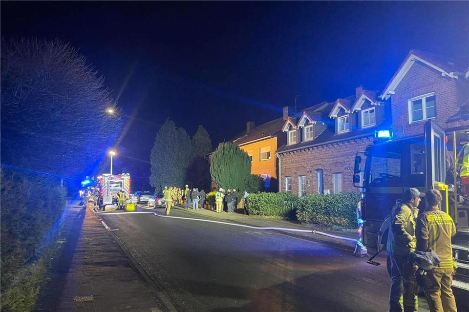 Die Feuerwehr Raesfeld war mit zahlreichen Kräften bei dem Brand vor Ort.
