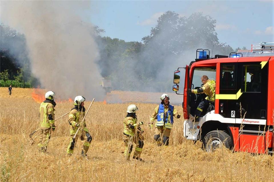 Die Feuerwehr ist bei Homer im Einsatz