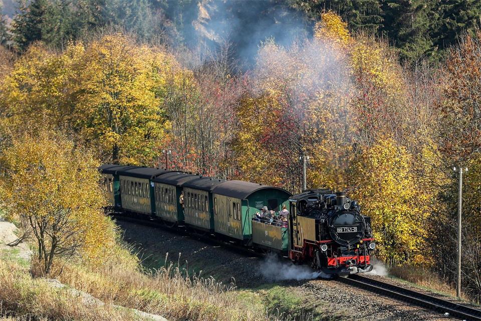 Die Fichtelbergbahn geht in eine kurze spätherbstliche Pause. (Archivbild)Jan Woitas/dpa-Zentralbild/dpa