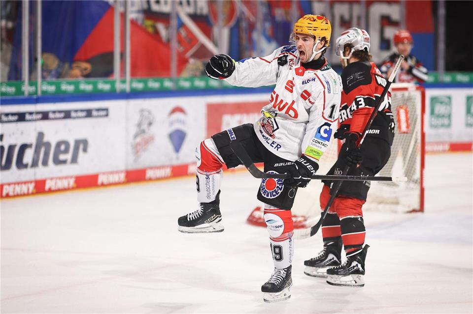 Die Fischtown Pinguins aus Bremerhaven stehen im Playoff-Viertelfinale.Daniel Karmann/dpa