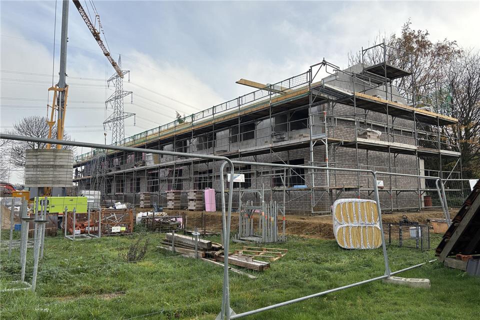 Die Flüchtlingsunterkunft in Heiden an der Rekener Straße ist noch eine Baustelle.