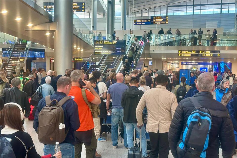 Die Folge in Kopenhagen: Flugchaos.Steffen Trumpf/dpa