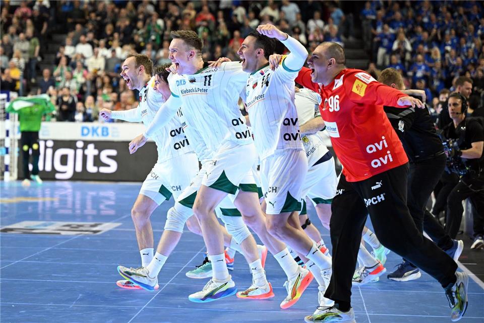 Die Füchse Berlin haben zum zweiten Mal nach 2014 den DHB-Pokal gewonnen.Federico Gambarini/dpa