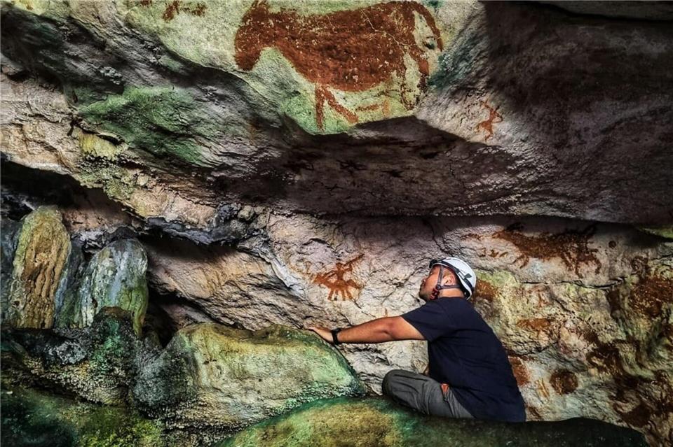 Die Funde auf Sulawesi geben auch neue Hinweise auf die Besiedelung Australiens.Maxime Aubert/Griffith University/dpa