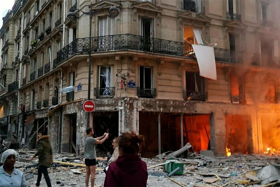 Die Gasexplosion richtete verheerende Schäden an. (Archivbild)Matthieu Croissandeau/Matthieu Croissandeau/AP/dpa