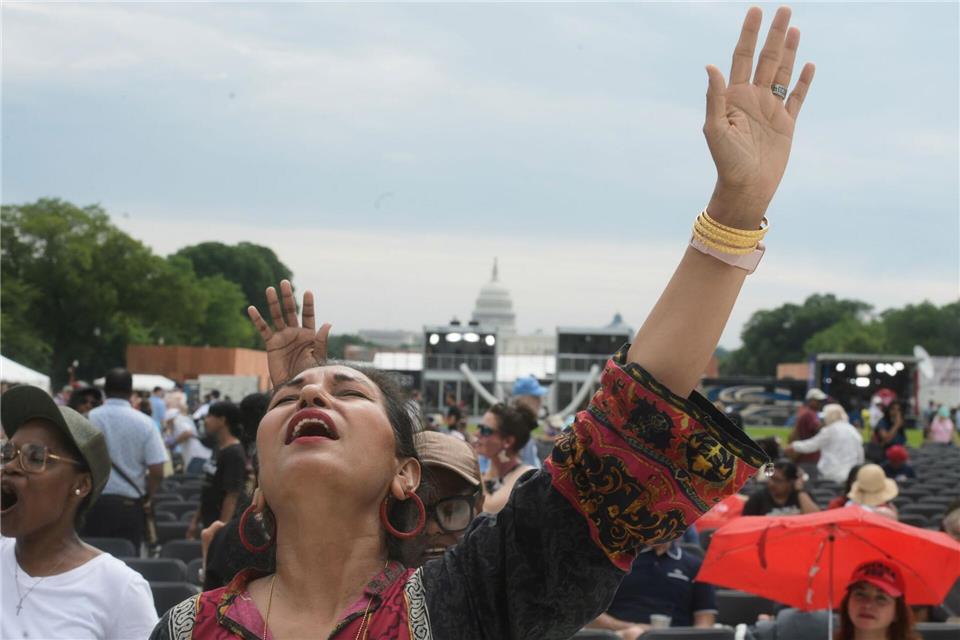 Die Gebetsveranstaltung findet auf der National Mall mitten im Herzen Washingons statt. Rod Lamkey/FR172078 AP/AP/dpa
