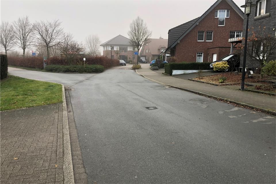 Die Gemeinde möchte die Geschwindigkeit der Autos auf dem Roggenkamp verringern. Mit zwei Blumenkübeln soll die Fahrbahn schmaler gestaltet werden.