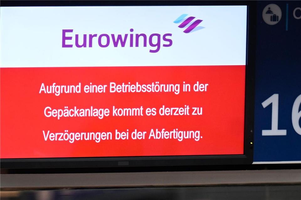 Die Gepäckanlage machte Probleme.Roberto Pfeil/dpa