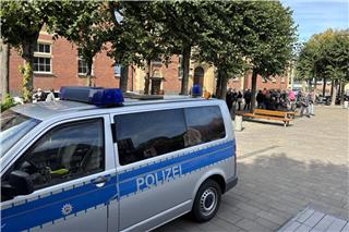 Die Gerichtsverhandlungen im Rahmen des Geldtaschenprozesses fanden in Bocholt unter einen hohen Sicherheitsaufkommen statt.