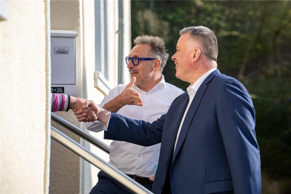 Die Gespräche sind kurz und freundlich (Archivbild)Harald Tittel/dpa